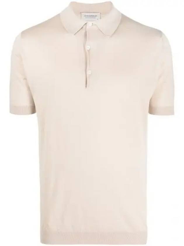 Adrian Cotton Polo Shirt Almond - JOHN SMEDLEY - BALAAN 1