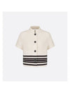 Mariniere Cotton Knit Short Sleeve Jacket Black White - DIOR - BALAAN 1