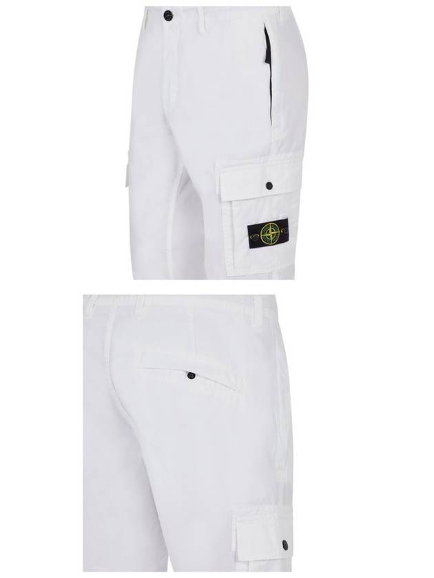 Men's Waffen Pocket Cargo Pants White - STONE ISLAND - BALAAN.