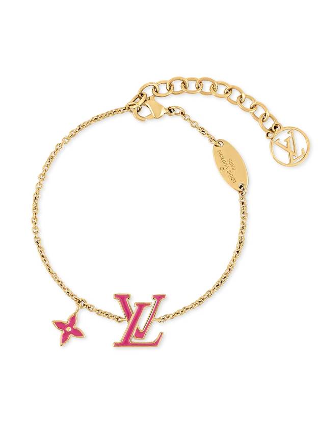 LV Iconic Enamel Bracelet Gold Fuchsia - LOUIS VUITTON - BALAAN 1