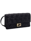 FF Baguette Nappa Leather Long Wallet Black - FENDI - BALAAN 5