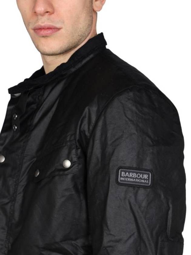 Duke Wax Button Jacket Black - BARBOUR - BALAAN 5