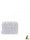 Matelasse Nappa Leather Coin Wallet Grey - MIU MIU - BALAAN 2