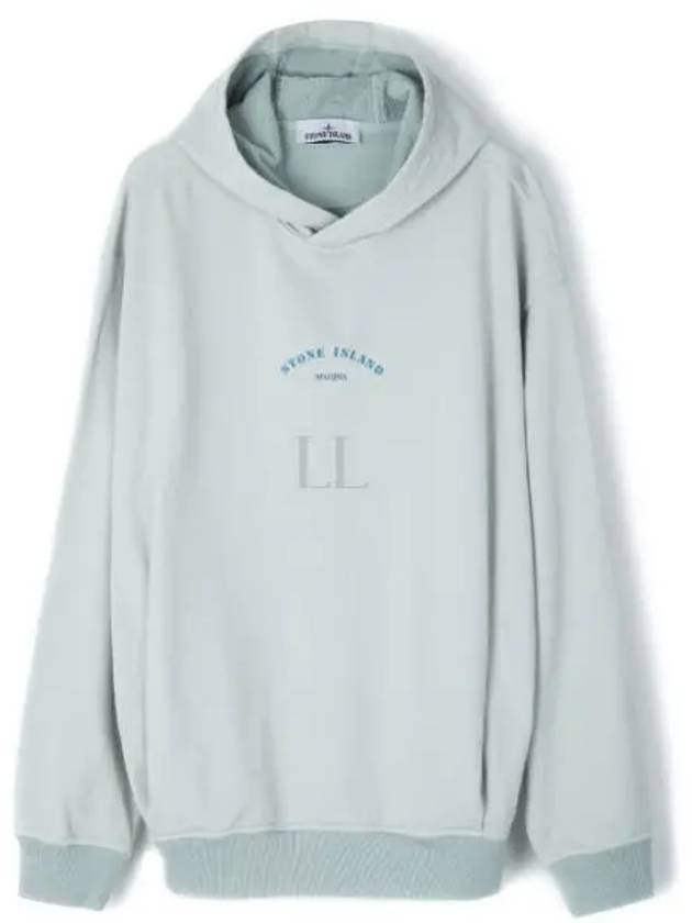 Marina Cotton Hoodie Sky Blue - STONE ISLAND - BALAAN 2