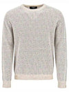 All-Over Logo Crew Neck Knit Top Beige - FENDI - BALAAN 2