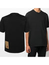 Men's Logo Patch Back Short Sleeve T-Shirt Black - TEN C - BALAAN 2