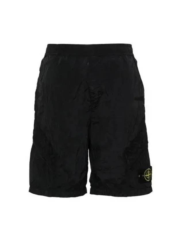 Logo Wappen Patch Shorts Black - STONE ISLAND - BALAAN 2