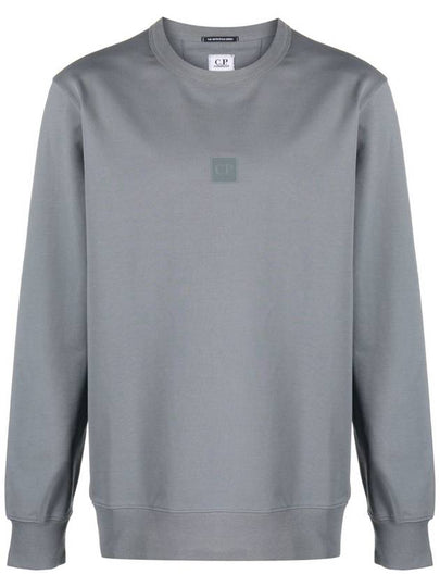 Metropolis Series Stretch Fleece Logo Sweatshirt Grey - CP COMPANY - BALAAN 2