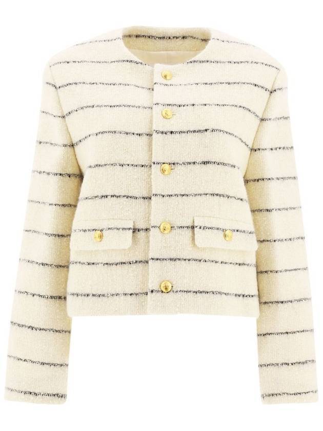 Women's Chasseur Striped Tweed Jacket Ivory