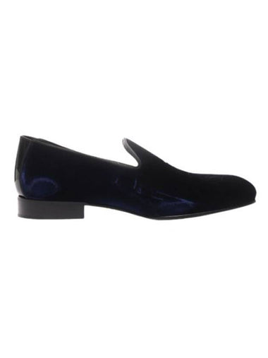 Patch Velvet Loafers Navy - DIOR - BALAAN 1