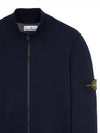 Soft Cotton Knit Zip-Up Jacket Navy - STONE ISLAND - BALAAN 4