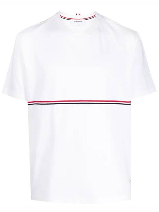 Midweight Jersey Short Sleeve T-Shirt White - THOM BROWNE - BALAAN 2