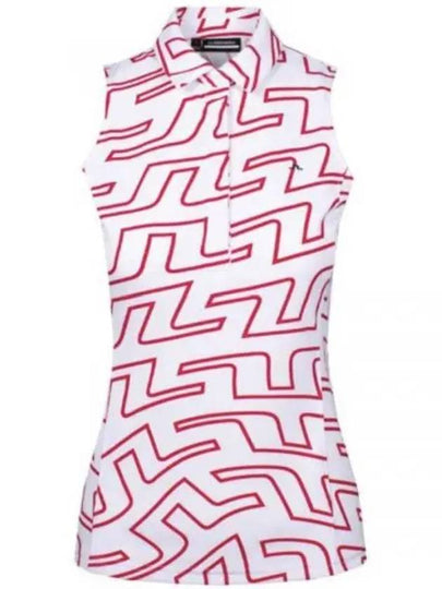 Women's Dena Print Sleeveless Red White - J.LINDEBERG - BALAAN 2