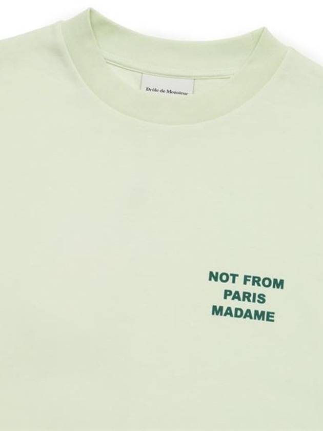 Drold Monsieur Slogan Short Sleeve T Shirt TS101 CO002 LGN - DROLE DE MONSIEUR - BALAAN 3