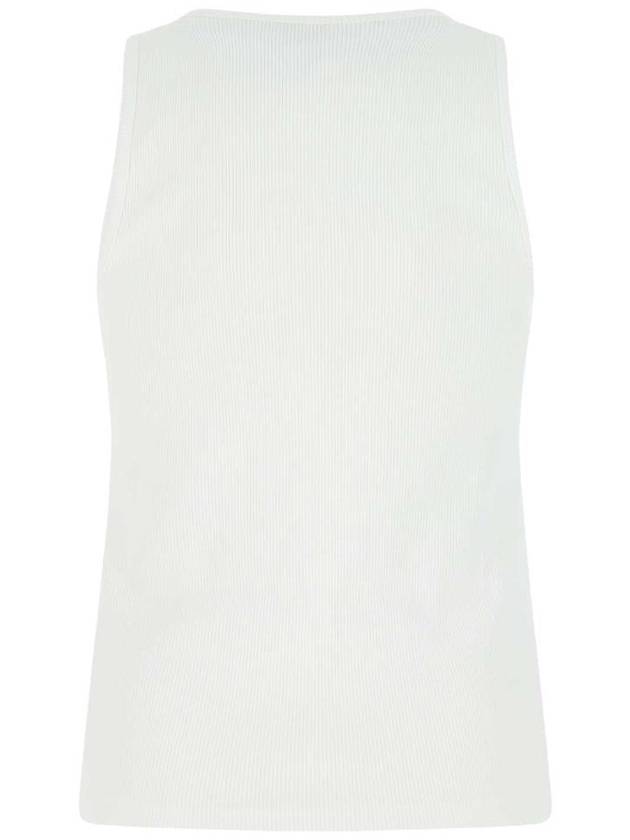 Slim Fit Stretch Cotton Sleeveless White - BOTTEGA VENETA - BALAAN 3