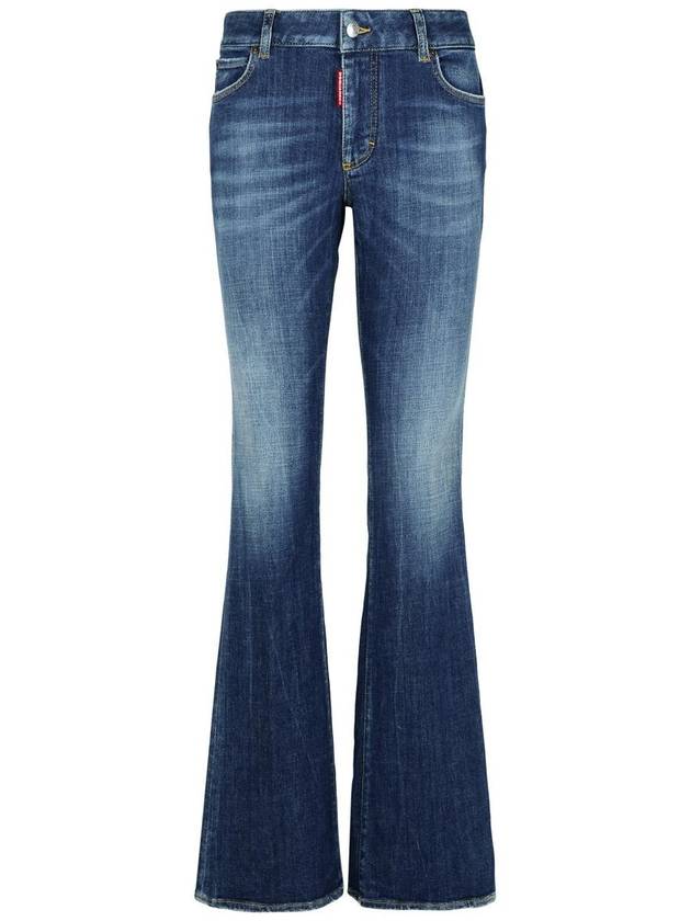 DSQUARED2 'Flare' Navy Denim Jeans - DSQUARED2 - BALAAN 1