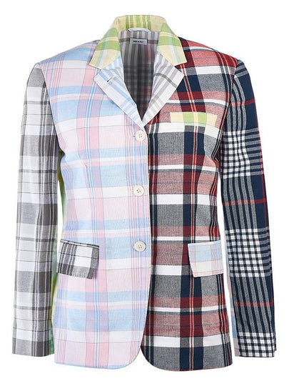 Women's Fun Mix Madras Classic Sports Jacket - THOM BROWNE - BALAAN 2