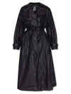 Women's Edge Belted Trench Coat Black - ISABEL MARANT - BALAAN 2