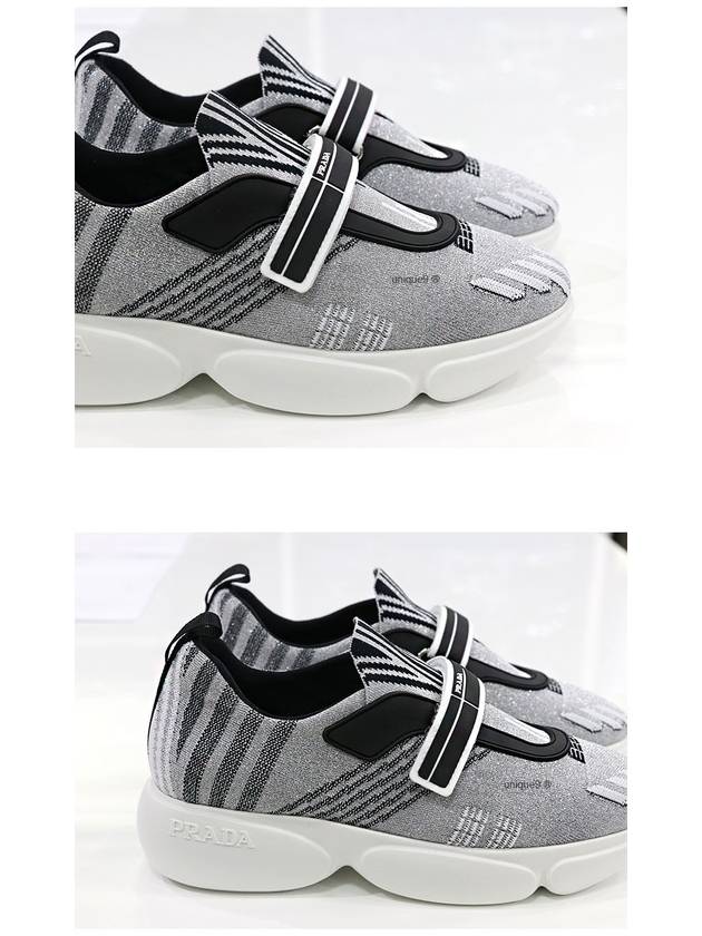 Cloud Burst Low Top Sneakers Grey - PRADA - BALAAN 4