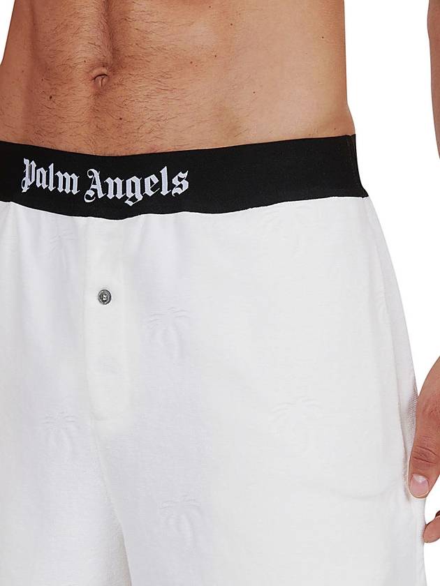 Logo Band Shorts White - PALM ANGELS - BALAAN 4