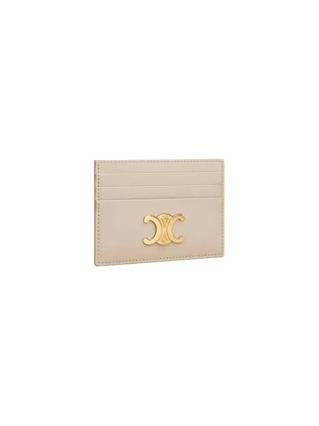 Triomphe Shiny Calfskin Card Wallet Cappuccino - CELINE - BALAAN 4