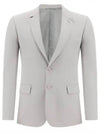 Single Wool Twill Jacket Grey - DIOR - BALAAN 2