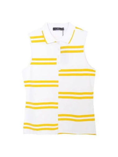 Offset Stripe Tech Pique Sleeveless Snow - G/FORE - BALAAN 1