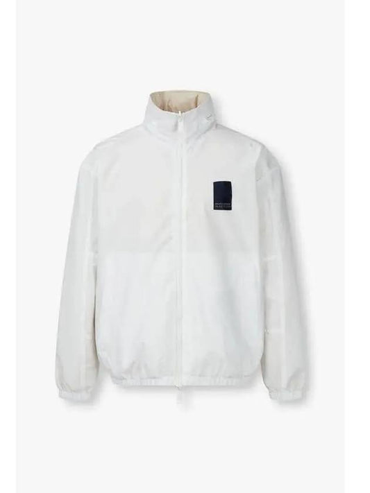 Men s Logo Patch Reversible Zip up Jacket White - ARMANI EXCHANGE - BALAAN 1