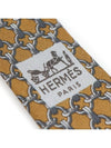 59 EA 100 Silk Brown Chain Pattern Tie - HERMES - BALAAN 7