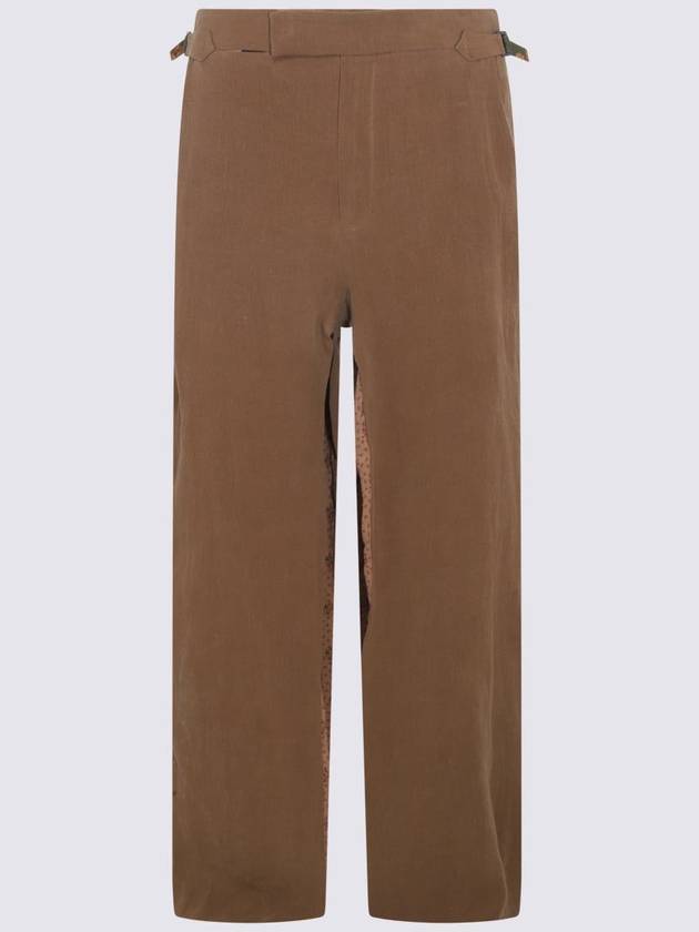 BROWN LINEN BERTRAM TAILORED PANTS 3F010009W00GRD403 - VIVIENNE WESTWOOD - BALAAN 2