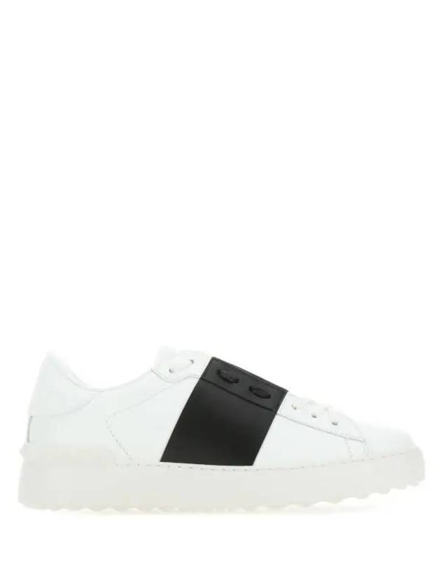 Men's Hidden Open Band Low Top Sneakers White Black - VALENTINO - BALAAN 2