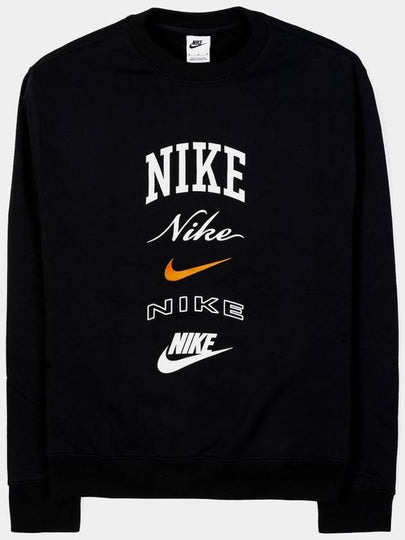 Club Fleece Crewneck Sweatshirt Black - NIKE - BALAAN 2