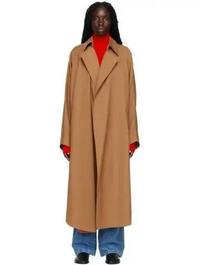 Maia Belt Virgin Wool Single Coat Camel - THE ROW - BALAAN 2