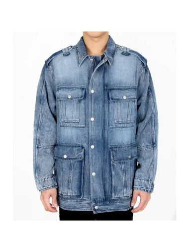 Taho Jumper Denim Jacket Light Blue - ISABEL MARANT - BALAAN 1