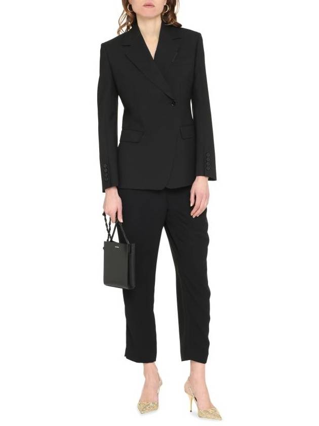 Women's Wool Tailored Blazer Jacket Black - BURBERRY - BALAAN 4