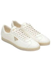 Triangle Logo Lane Leather Low-Top Sneakers Ivory - PRADA - BALAAN 2