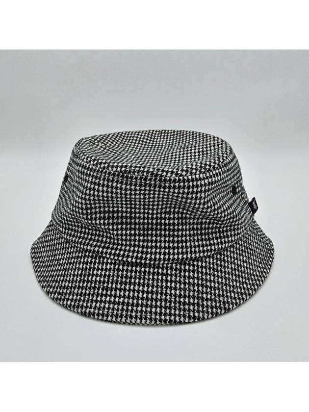 Stock Houndstooth Bucket Hat Black - STUSSY - BALAAN 3