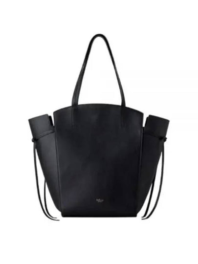 Clovelly Embossed Logo Classic Leather Tote Bag Black - MULBERRY - BALAAN 2