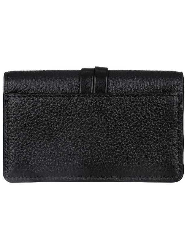 Alphabet Leather Flap Card Wallet Black - CHLOE - BALAAN 5