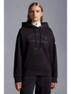 Glitter Logo Print Hoodie Black - MONCLER - BALAAN 4