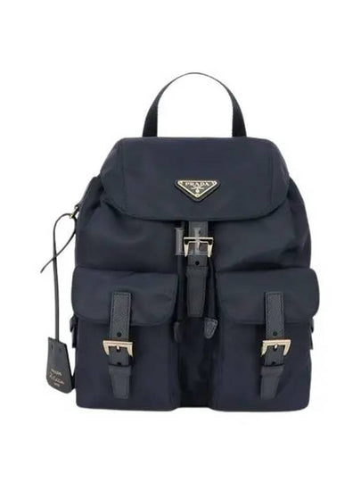 Triangle Logo Re-Nylon Small Backpack Blue - PRADA - BALAAN 2