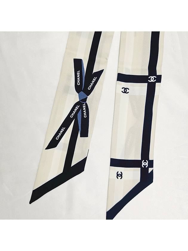 Logo Ribbon Lettering Bandeau Silk Scarf AA9826 - CHANEL - BALAAN 4