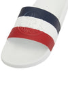 Basil Logo Emboss Striped Slippers White - MONCLER - BALAAN 8