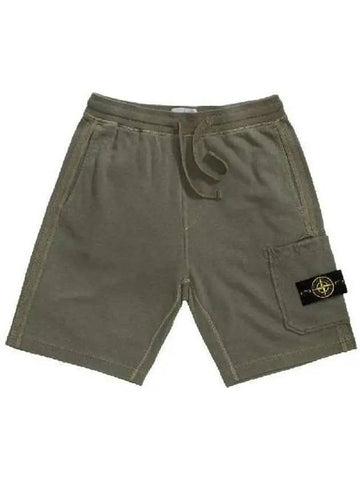 Men's Bermuda Wappen Patch Shorts Khaki - STONE ISLAND - BALAAN 1