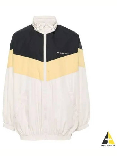 Brad Embroidered Logo Oversized Track Jacket White - ISABEL MARANT - BALAAN 2