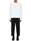 Logo Print Cotton Long Sleeve T-Shirt White - JIL SANDER - BALAAN 3