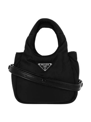 Soft Padded Re-Nylon Mini Bag Black - PRADA - BALAAN 1