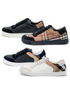 Vintage Check Cotton Suede Low Top Sneakers Brown - BURBERRY - BALAAN 2