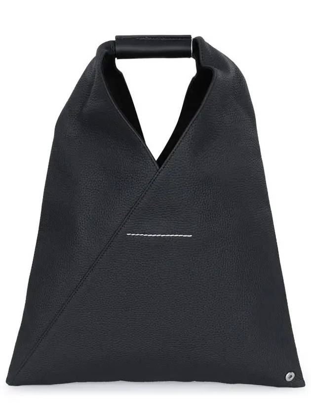 Japanese Leather Small Tote Bag Black - MAISON MARGIELA - BALAAN 3