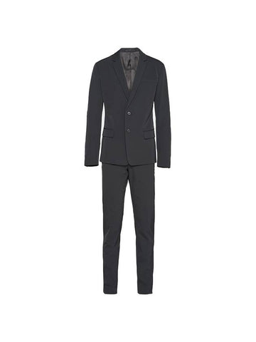 single breasted stretch suit black - PRADA - BALAAN 1